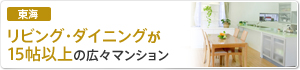 リビング・ダイニングが15帖以上の広々マンション