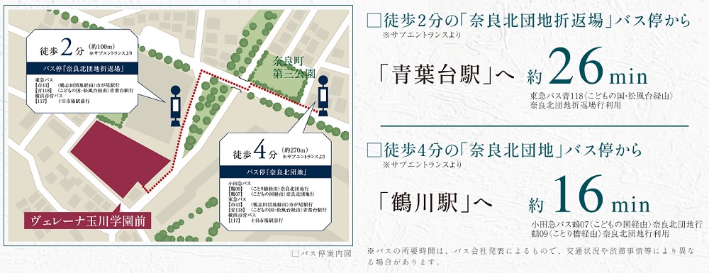 バス停が身近｡
｢青葉台｣｢鶴川｣駅へもアクセス可能｡