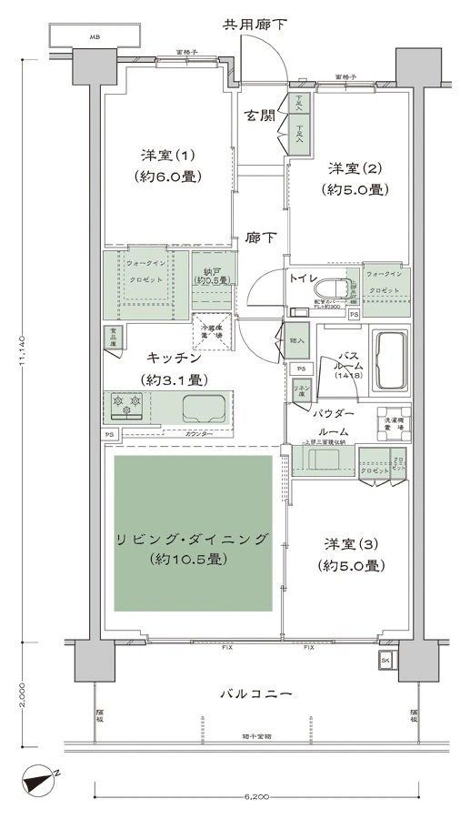 シティテラス善福寺公園 間取り D-B2-標準プラン type