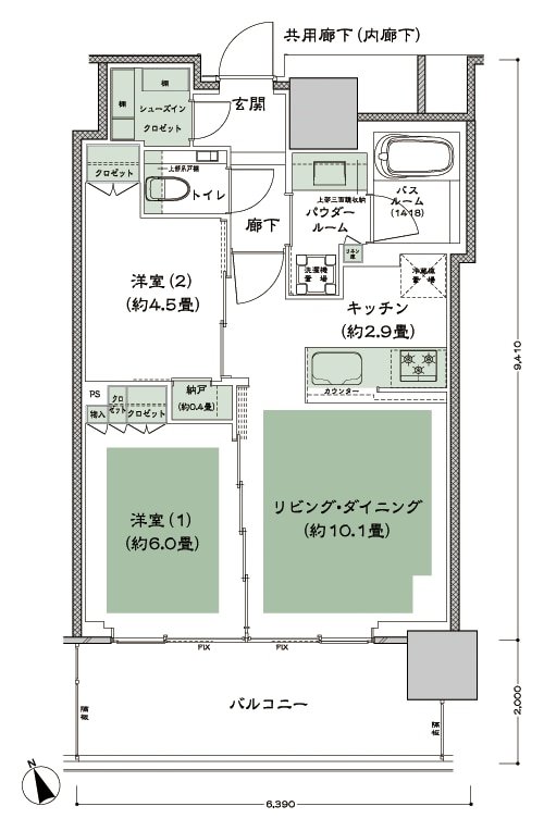 グランドシティタワー池袋 間取り SW-55K-標準 type