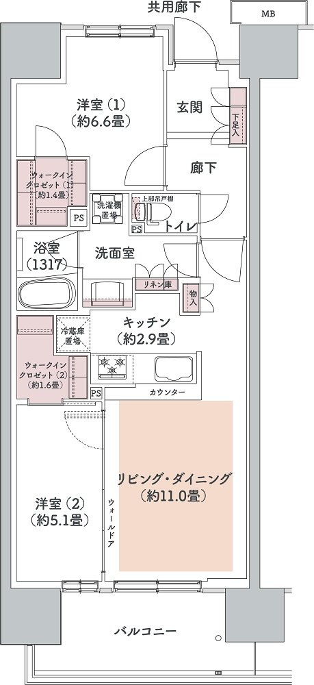 ウエリス八千代村上 間取り Da1 type（先着順）