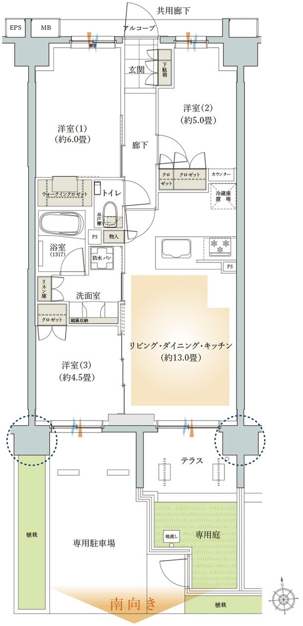 クオリティス東京六町 間取り F1g type