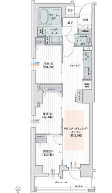ソルプレサンス 京都STATION RESIDENCE 間取り Cタイプ