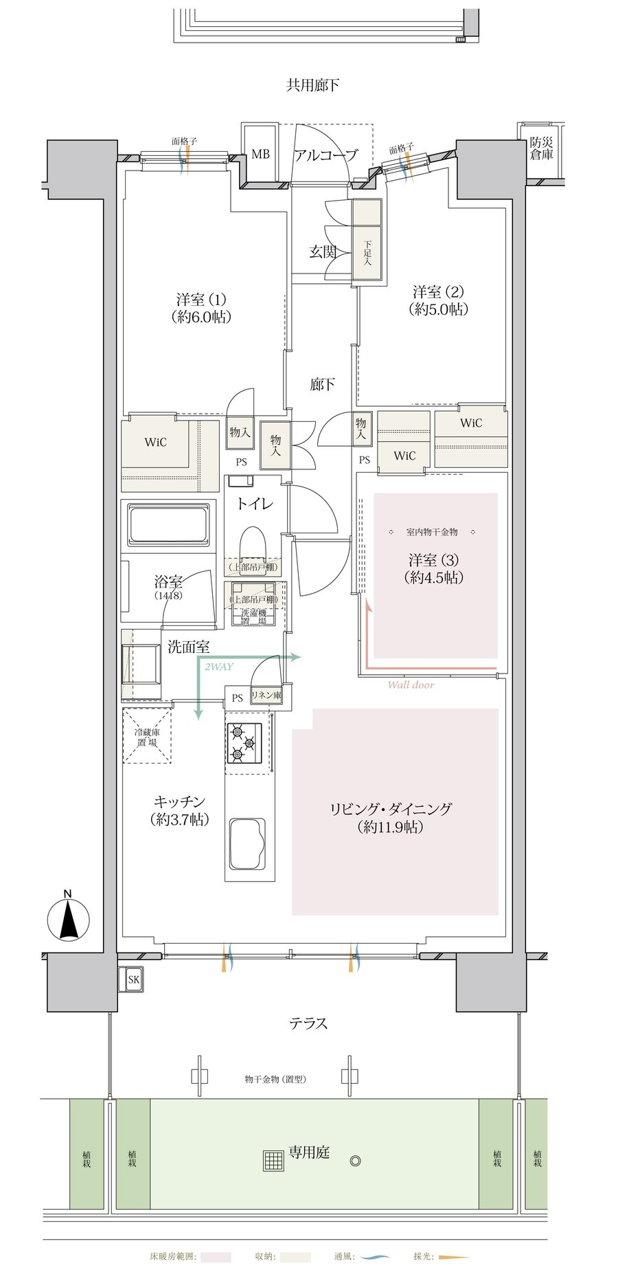 レジデンシャル王子神谷 間取り kt type