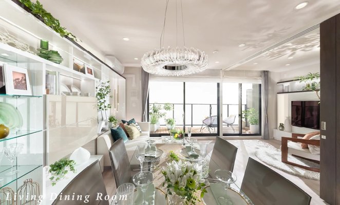 Living Dining Room（モデルルームC-A8タイプ／2021年10月撮影）