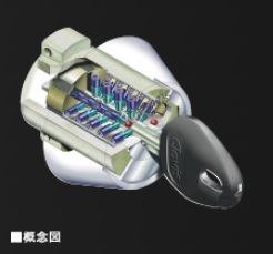 標準キーは不正複製が困難なディンプルキー