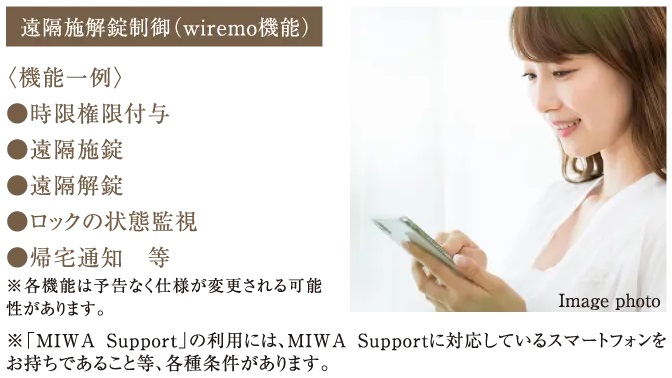 ワイヤレスリモートシステムアプリ「MIWA Support」