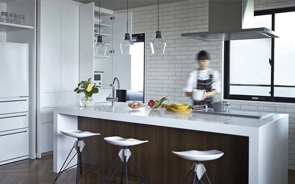 本格派の機能性とインテリアとしての美しさを兼ね備えたキッチン。