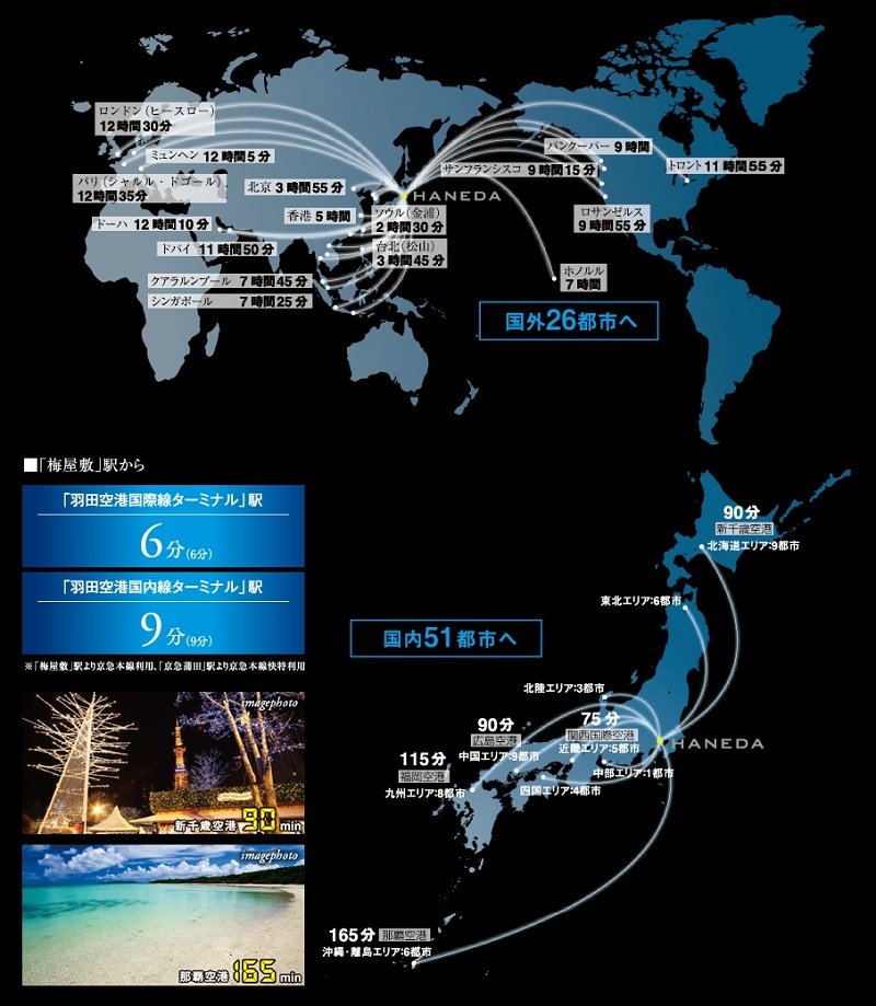 身近に控えた羽田空港から全国へ、世界へ。