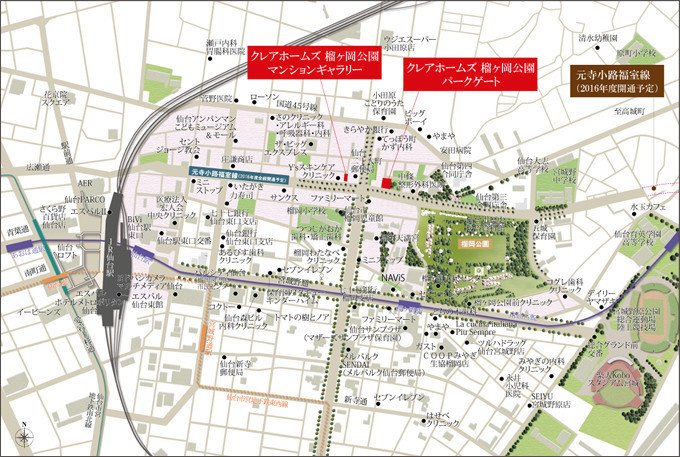 現地・マンションギャラリー案内図