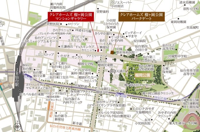 現地・マンションギャラリー案内図