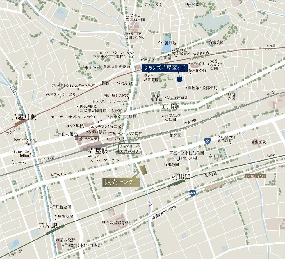 現地・現地販売センター案内図