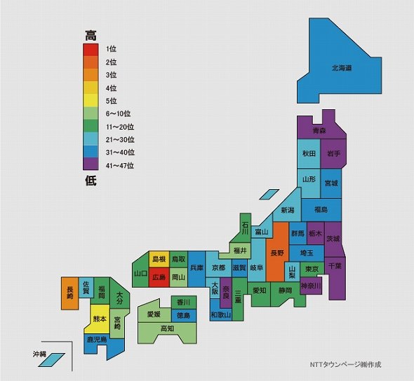 防犯意識が高い都道府県はどこ？