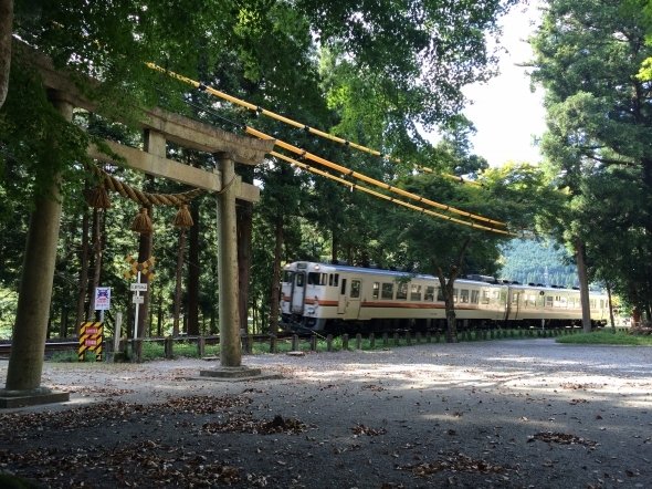 境内を列車が走ってる！ 岐阜県に実在するすごい神社