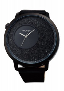 キャビアネイルをイメージした腕時計　「moussyクリスタルファブリックダイヤル」