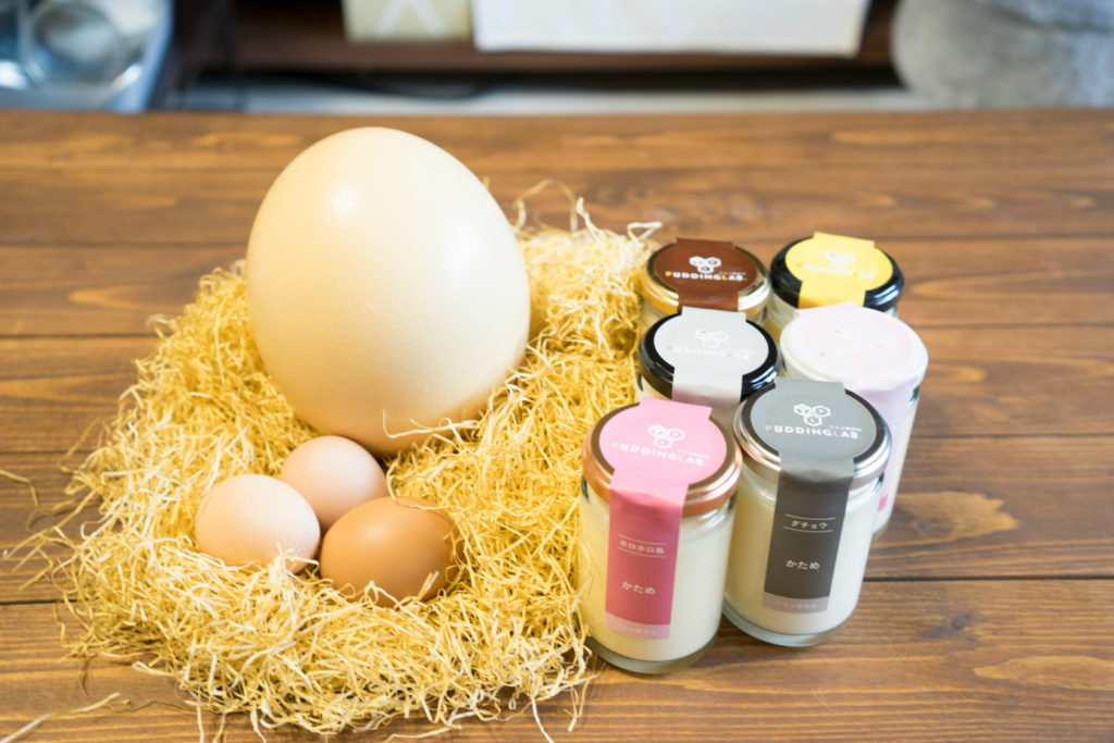 ホロホロ鳥の卵を使ったプリン　取り寄せ限定のプリン専門店
