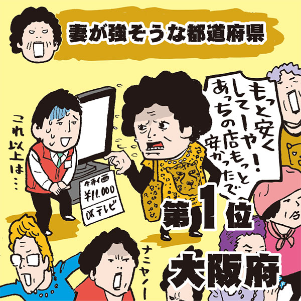 奥さんの方が強そうな都道府県はどこ？　 ヒントは「オカン」と「かかあ」