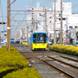 堺の街を走り抜けるチンチン電車