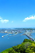 江の島から眺めた湘南海岸