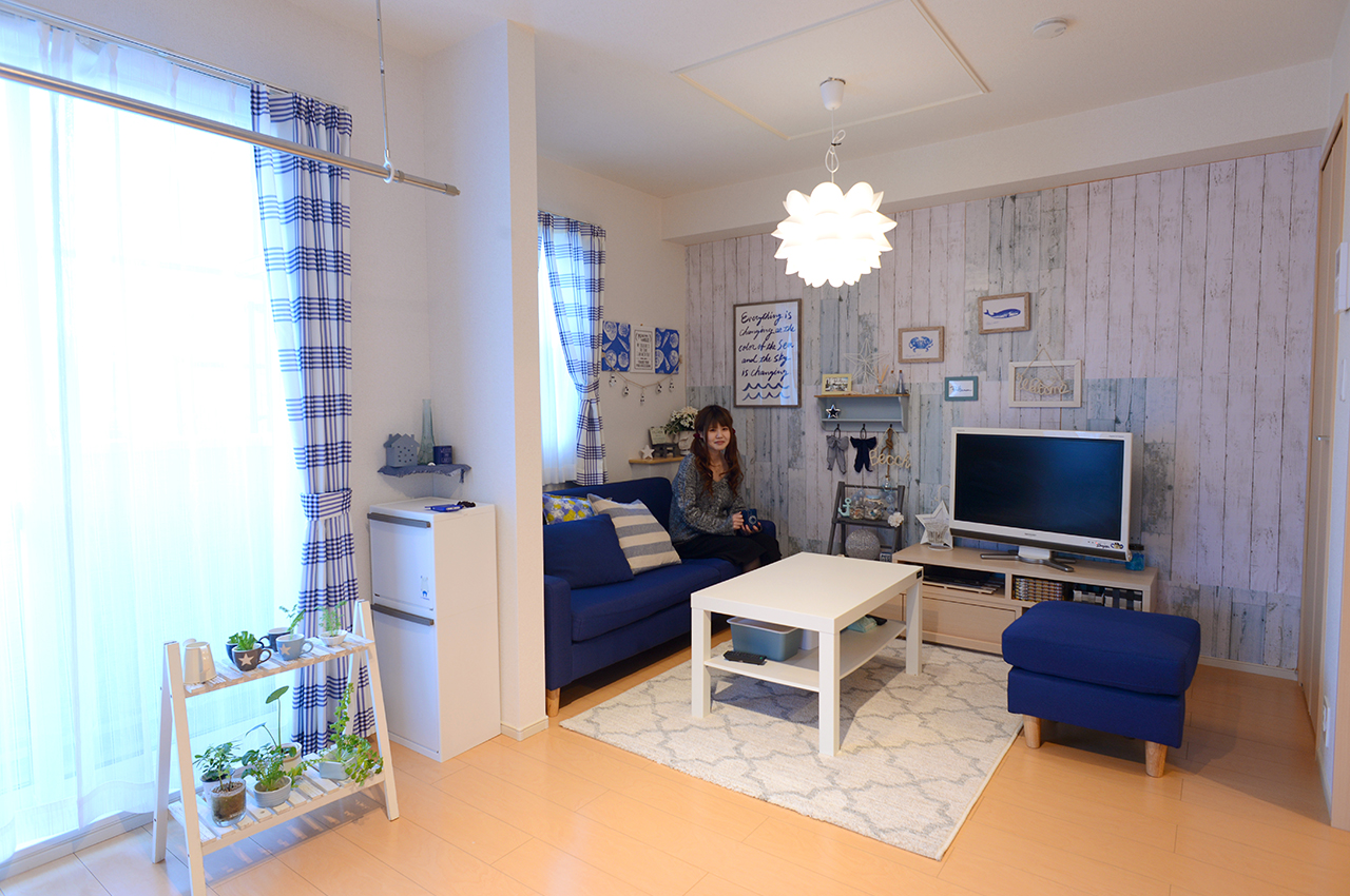 マリンブルーを基調にした爽やかDIY部屋 | こだわり“部屋”FILE