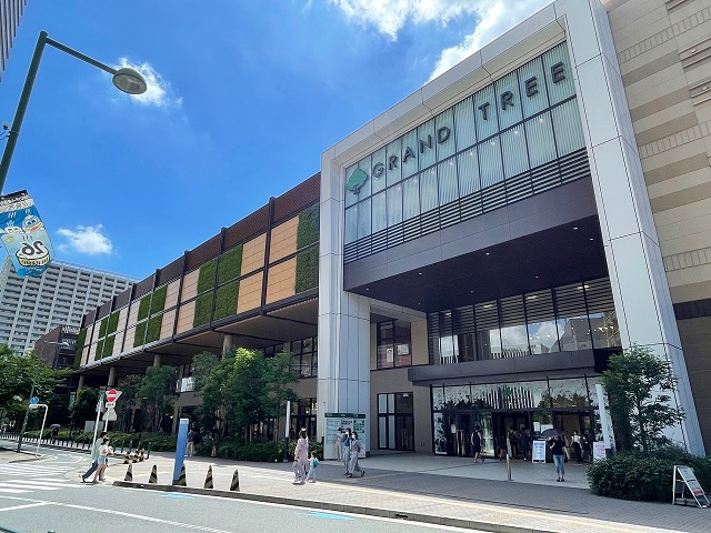 駅周辺には子どもと一緒に楽しめるスポットが入る「グランツリー武蔵小杉」をはじめ大型ショッピングモールが充実（2022年7月撮影）
