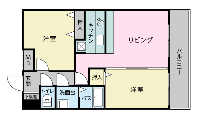 ２LDKの間取り