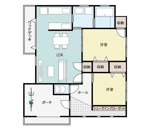 2 LDK(19.54坪)