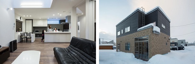 ノアール1000の高性能住宅。ゆったりと過ごせる開放感が魅力(出典:北登建設工業(株) ホクトホーム)