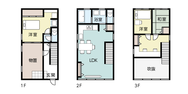 縦に伸ばして複数階建てにすることで、コンパクトながらも充実した設備を導入できます
