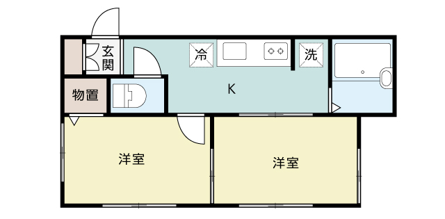 2Kの間取り例