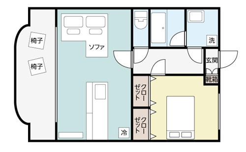 カウンターキッチンがおしゃれな間取り