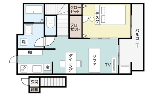 24帖もあるので、２人でもゆったりと過ごせます