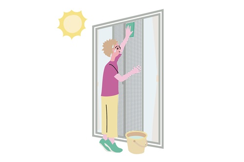 網戸の掃除方法について解説します