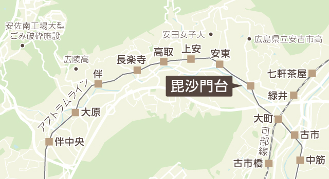 付近には大型商業施設も充実の中筋駅