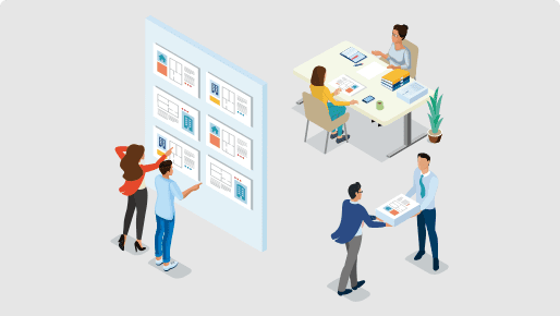 ファクトシート（図面）を活用した営業シーンのイメージ