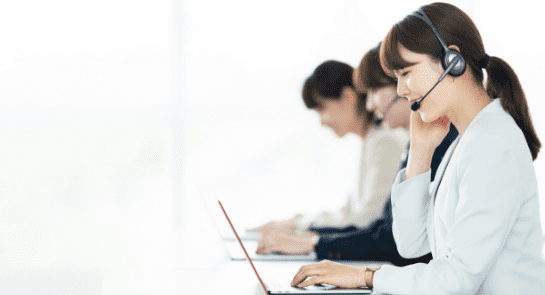 カスタマーセンターでの問い合わせ対応イメージ