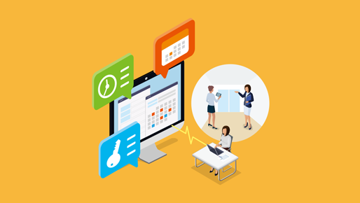 スマート案内予約を活用してオンラインで内見申込受付業務をするイメージ