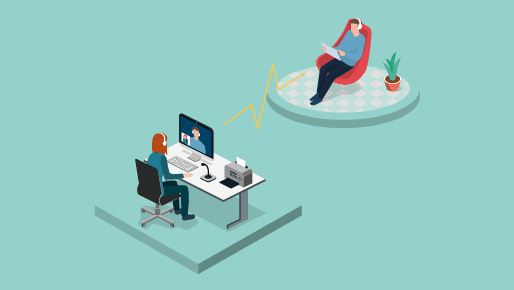 スマート重説を活用して消費者が自宅から説明を聞くイメージ