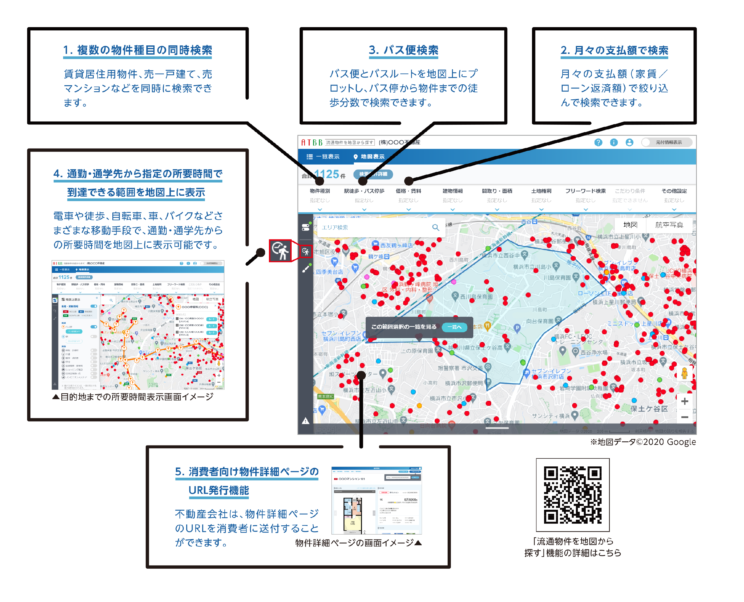 地図検索機能「流通物件を地図から探す」