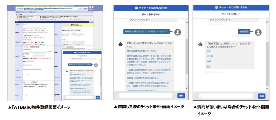 「ATBB」の物件登録画面イメージ