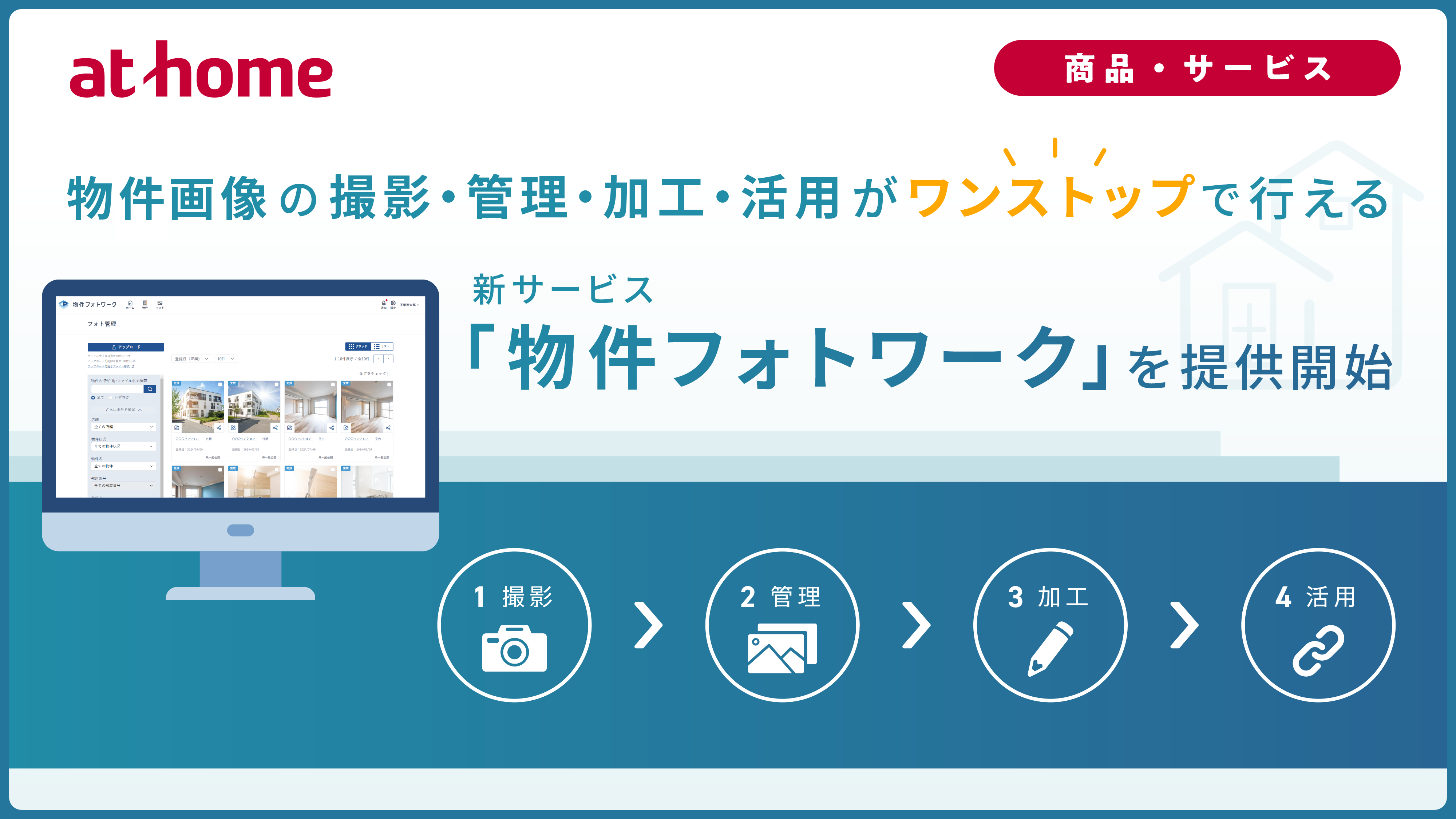 物件画像の撮影・管理・加工・活用がワンストップで行える不動産会社向け新サービス「物件フォトワーク」