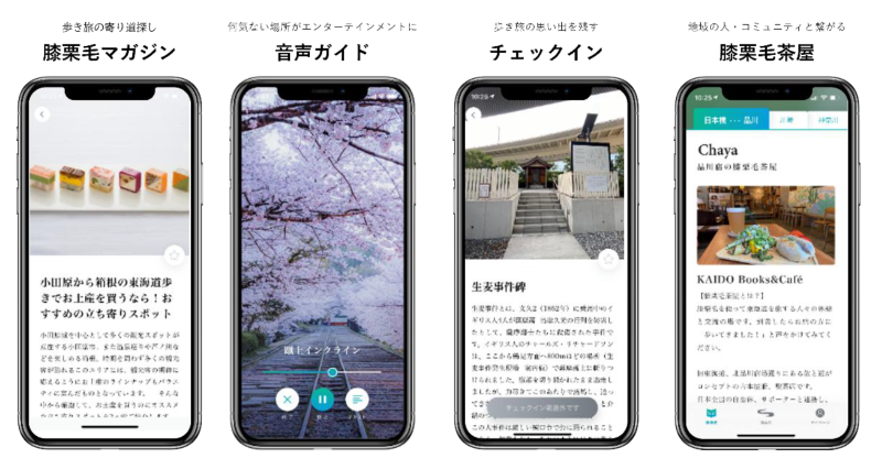 まち歩きコンテンツアプリ「膝栗毛」とは