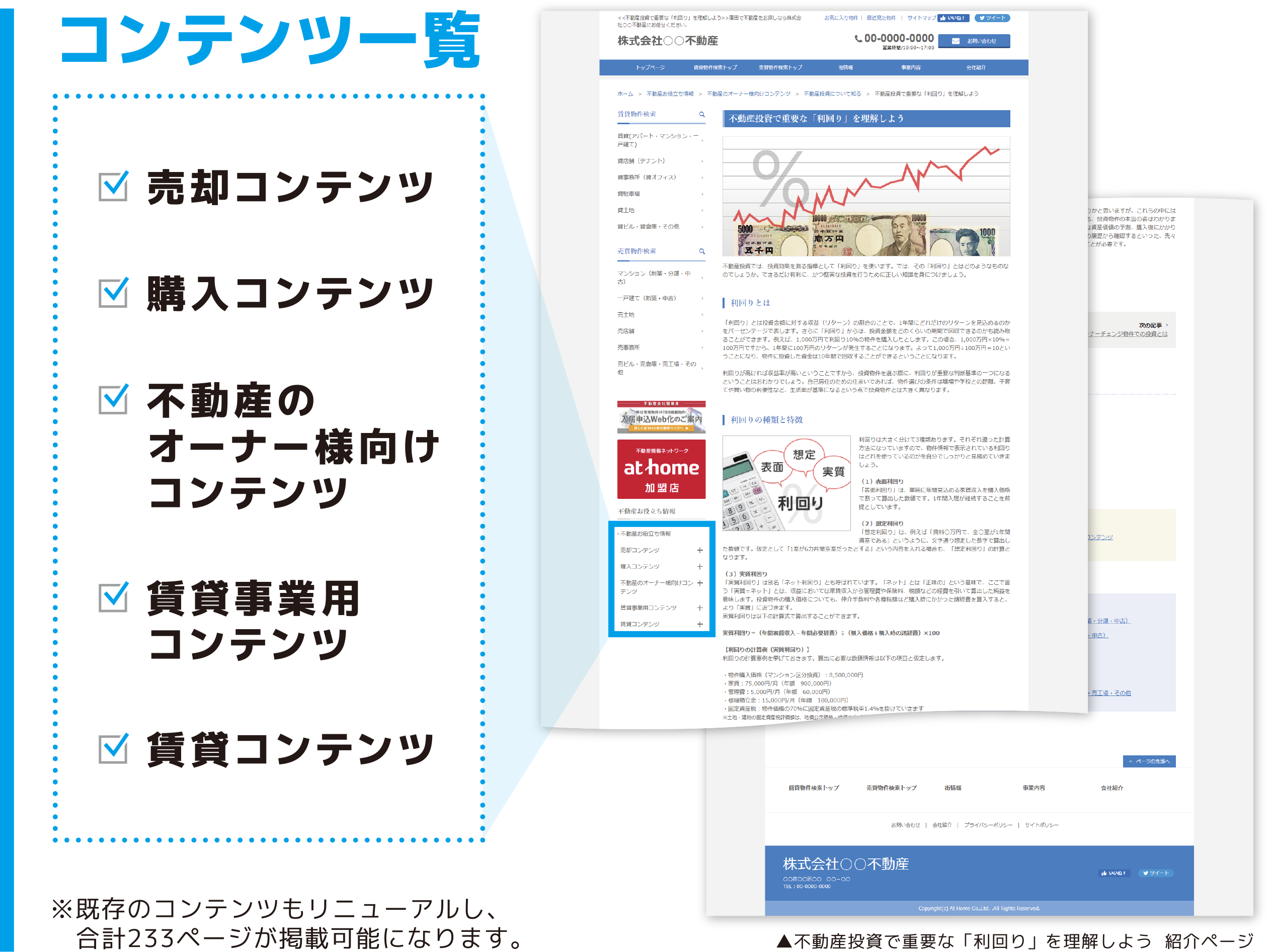 不動産お役立ち情報　コンテンツ