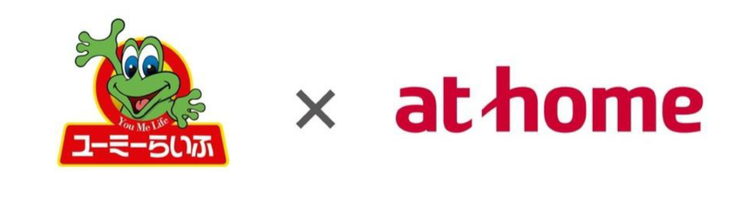 ユーミーらいふグループとアットホームの会社ロゴ