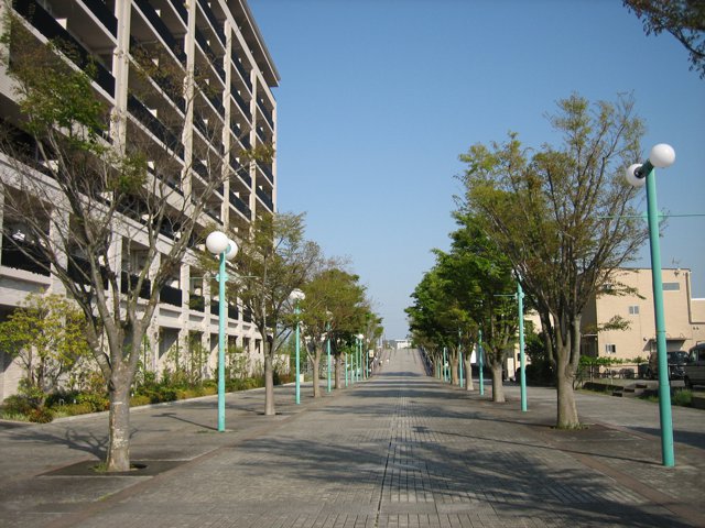 駅前歩道（帝京平成大学千葉キャンパス）