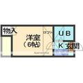 グリンピュア古川Ｃ棟 １０６ １Kの間取り図
