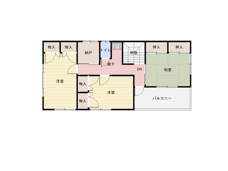 Tsuru City, Nakagari (Higashikatsura Station) 2-story 6DK