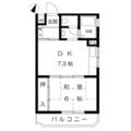 ポート六甲 3階 １DKの間取り図