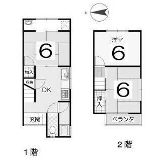 Joyo City, Tomino Kitakakiuchi (Tomino Sho Station), 2-story building, 3DK, 5.8 million yen