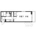 京都市北区 衣笠荒見町（北野白梅町駅） 2階 １Kの間取り図